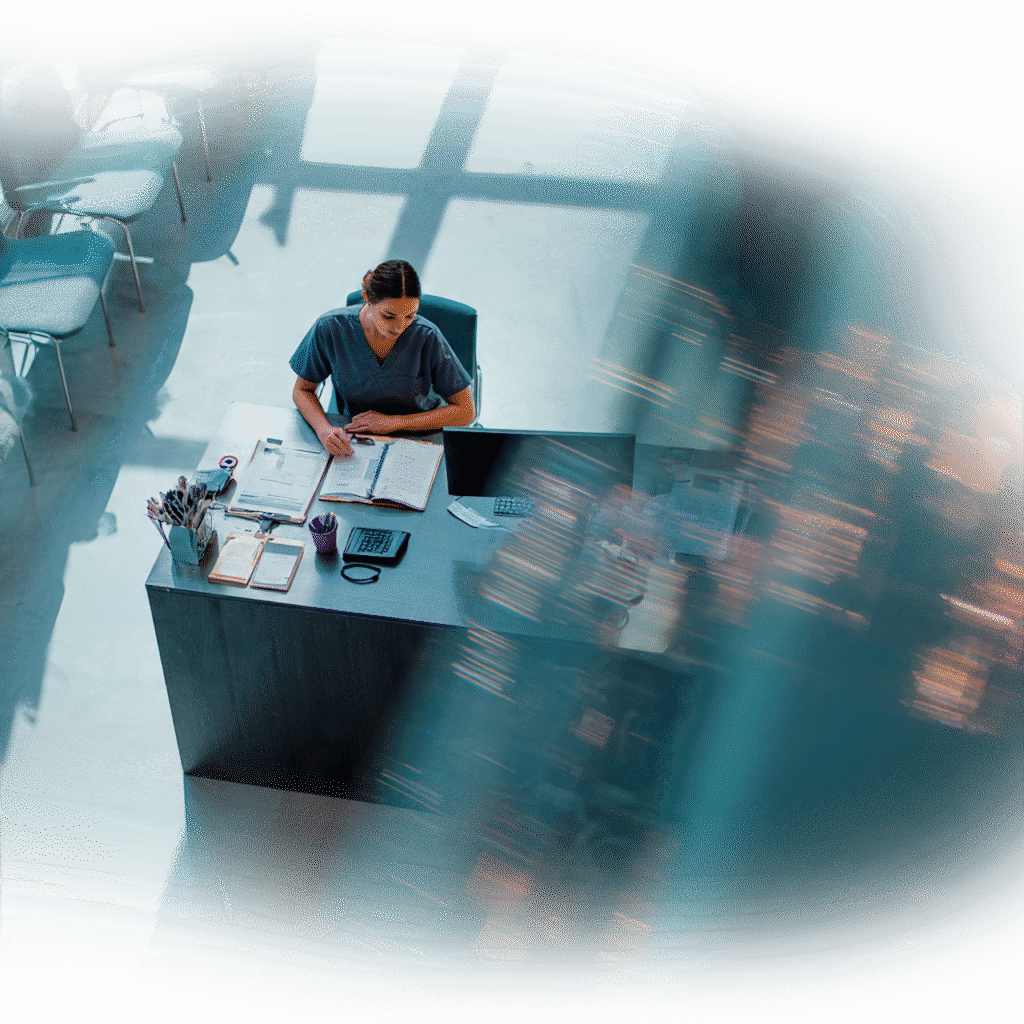 lifestyle documentary photography real clinic receptionist seen2